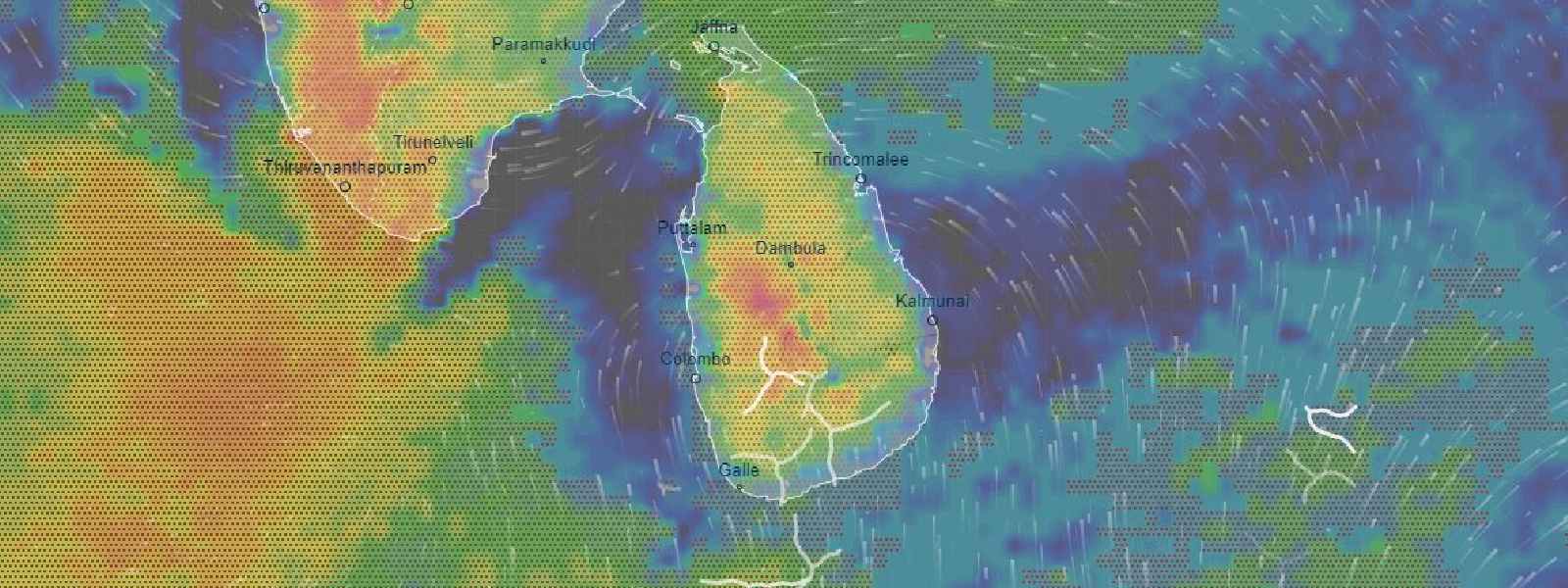 බස්නාහිර ඇතුළු පළාත් රැසකට අද සවසත් වැසි.